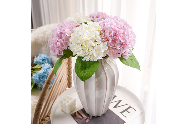 3D Digital Printing 132-Pronged Artificial Hydrangea Annabella 5-Piece Set