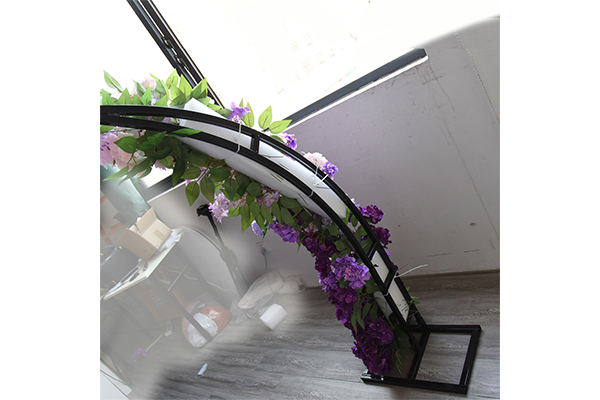 180cm Purple Ox Horn Arch Flower Art