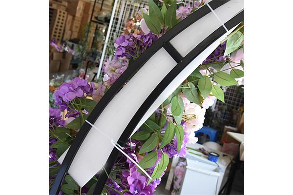 180cm Purple Ox Horn Arch Flower Art