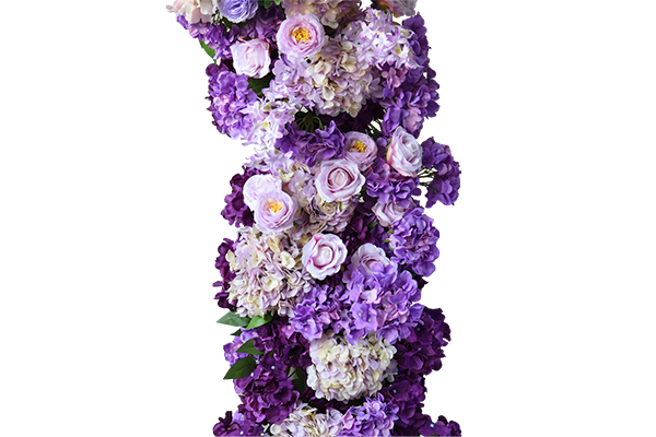 180cm Purple Ox Horn Arch Flower Art